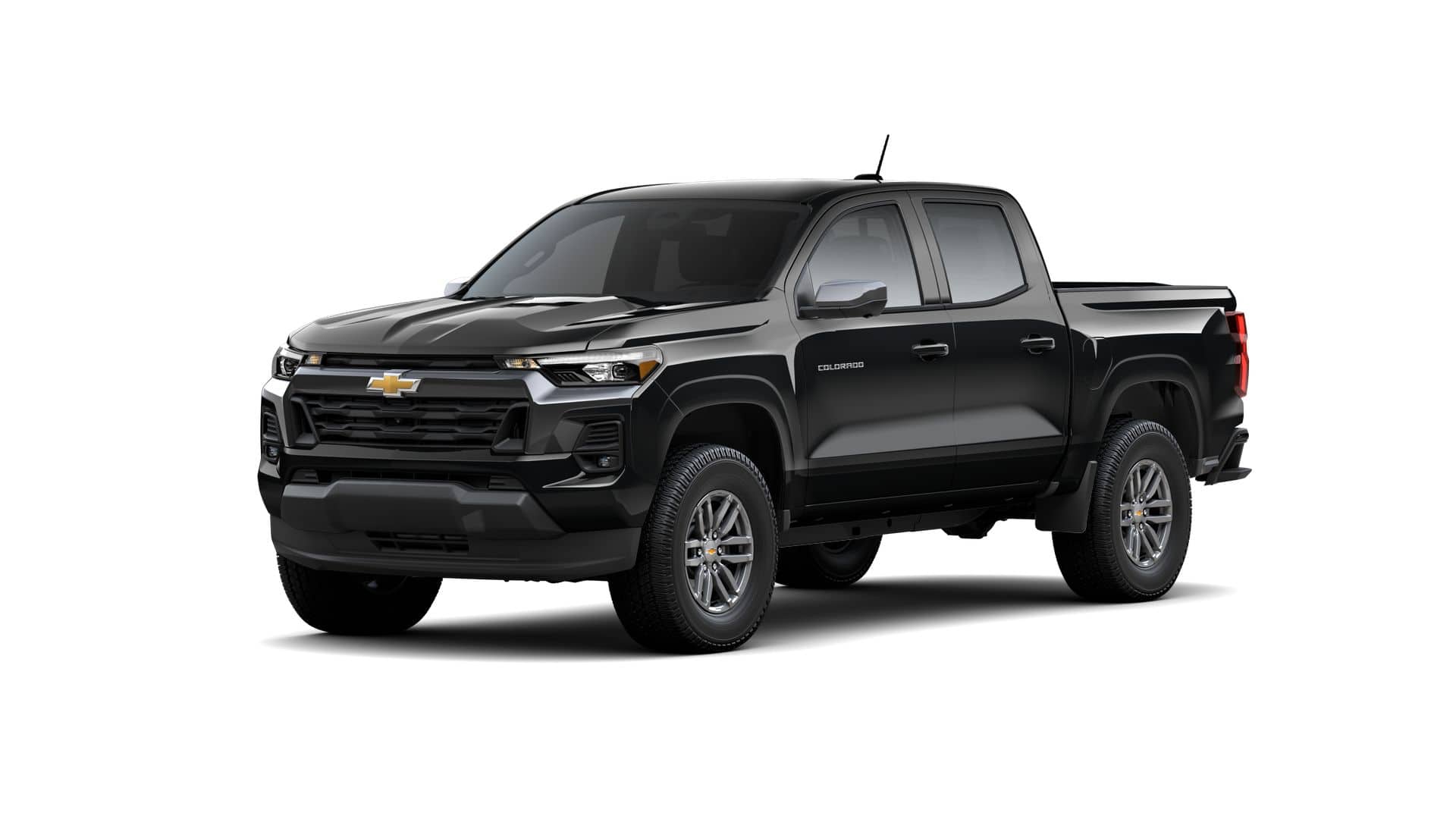 2026 Chevrolet Colorado LT in Black — front three-quarter view