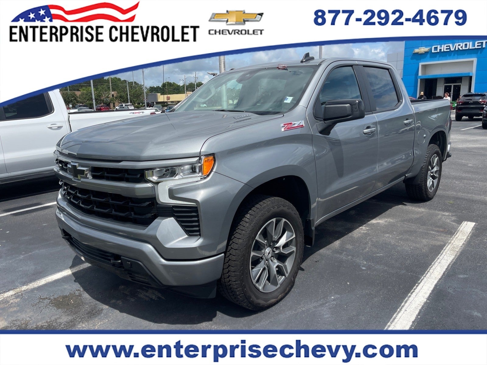 2026 Chevrolet Silverado 1500 RST in Sterling Gray Metallic — front three-quarter view