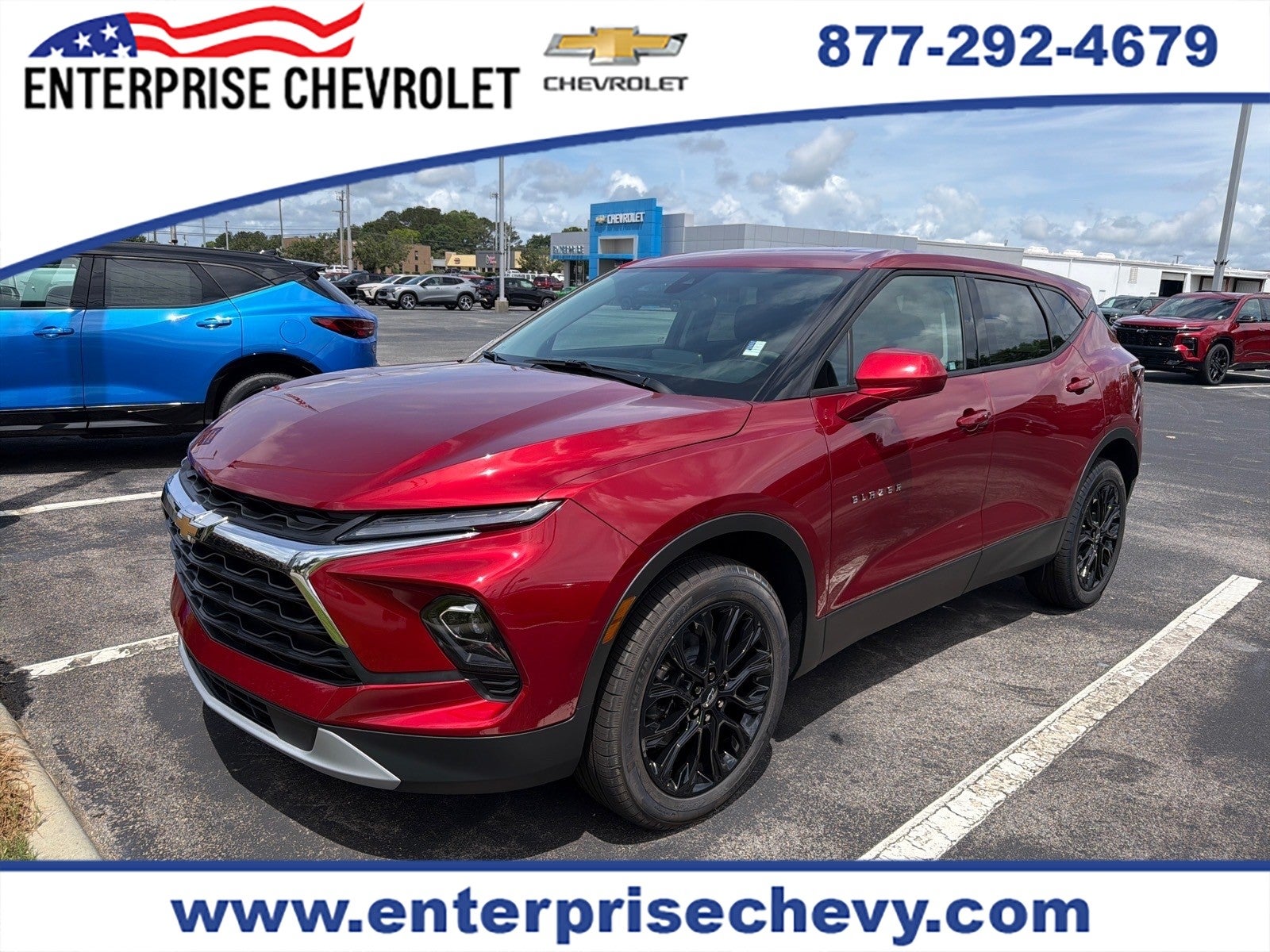 2026 Chevrolet Blazer 2LT in Radiant Red Tintcoat — front three-quarter view